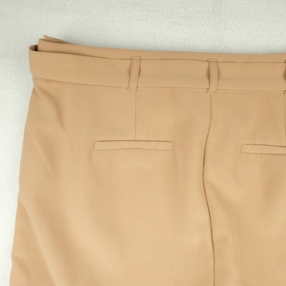 Torrid Womens Trouser Pant 16 Beige Capri Belted Straight Leg Stretch Woven - Picture 5 of 10